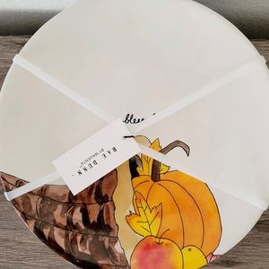 RAE DUNN 4pc Thanksgiving Dinner plates